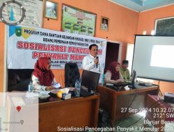 Dalam Rangka Pencegahan Penyakit Menular, Pemdes Banjar Benai Gelar Sosialisasi.