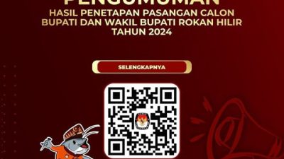 Resmi Ditetapkan KPU Rohil, Pagi Ini Dua Pasangan Calon Bupati Rohil Cabut Nomor Urut