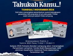 Mulai 1 November 2024, Polres/ta di Polda Lampung Mewajibkan BPJS Kesehatan Syarat Penerbitan SIM