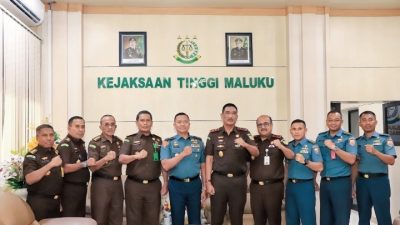 Kajati Maluku Agoes Soenanto Prasetyo, S.H,.M.H Menerima Kunjungan Kerja dan Silaturrahmi dari Danlantamal IX Ambon