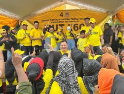 Meriahkan HUT ke-60, DPD Golkar Pesawaran Gelar Senam Sehat Bersama Warga