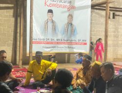 Hasil Quick Count Aries Sandi – Supriyanto Unggul, Warga Trirahayu Gelar Syukuran