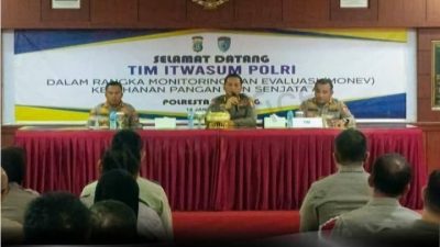 Tim Monev Itwasum Mabes Polri Tinjau Ketahanan Pangan dan Pengawasan Senpi di Polresta Barelang