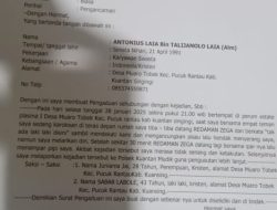 Diduga Lakukan Pengancaman, Seorang Warga Desa Muaro Tobek, Pucuk Rantau (RZ) Dipolisikan.