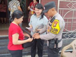 Dalam rangka Hari Paskah Polsek Bangko lakukan pengamanan gereja dan patroli.