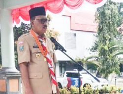 Bupati Halbar Pimpin Upacara HUT Pramuka ke-64,Tekankan Pentingnya Ketahanan Bangsa